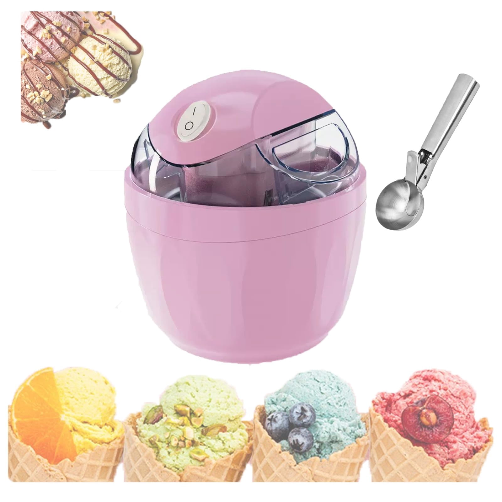 Small Home Mini Ice Cream Maker, DIY Personal Gelato & Sorbet ,Dessert Maker for Kitchen & Family