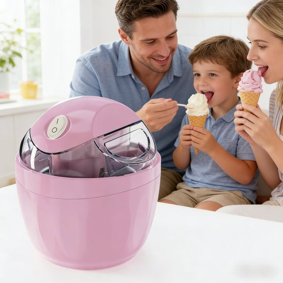 Small Home Mini Ice Cream Maker,Diy Mini Ice Cream Maker, One-Touch Dessert Maker, Single Serving Of Gelato, Frozen Yogurt, Compact Electric Makers For Kitchen,Family Treats