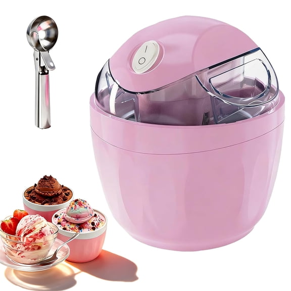 Small Home Mini Ice Cream Maker, Electric Personal Ice Cream Maker Machine, 15 Minute Homemade Gelato Frozen Yogurt & Sorbet Maker, Compact Single Serving Dessert Maker for Kitchen
