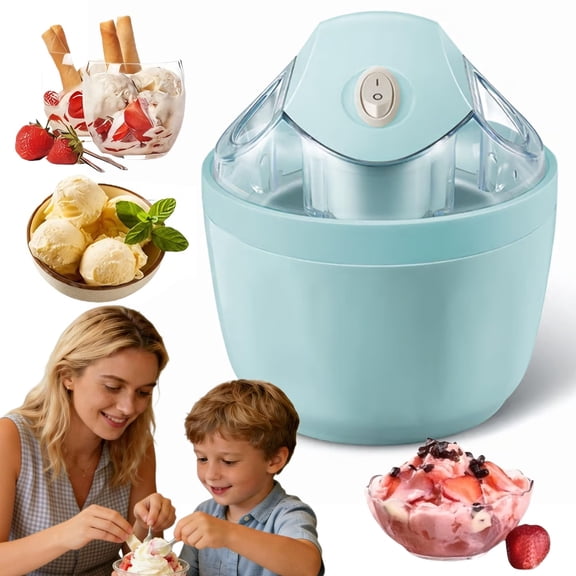 Small Home Mini Ice Cream Maker, Electric Portable Ice Cream Maker Making Machine Fruit Yogurt, Quick 15-Minute Small Home Mini Ice-Cream Makers For Everyday Kitchen Use