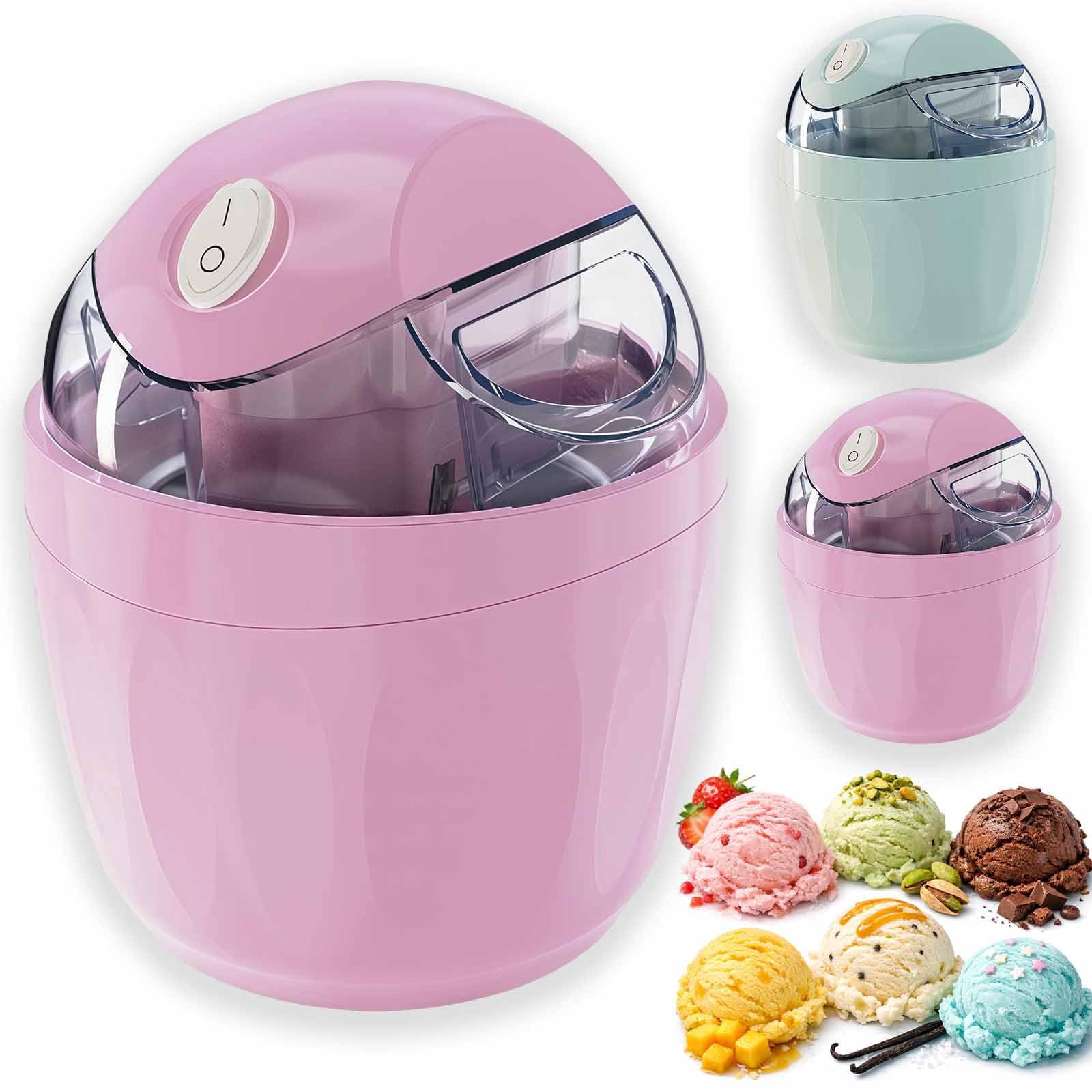 Small Home Mini Ice Cream Maker, Personal Ice Cream Maker, Adjustable Texture & Sweetness, DIY Ingredients Control, 17OZ Electric Gelato & Sorbet Machine, One-Touch Control for Family
