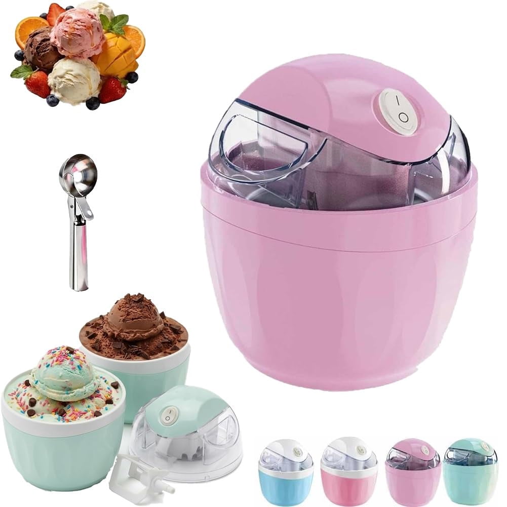 Small Home Mini Ice Cream Maker, Personal Ice Cream Maker for Homemade Frozen Yogurt, Gelato & Sorbet, DIY Personal Ice-Cream Makers Mini with One-Touch Control for Frozen Treats & Sorbet