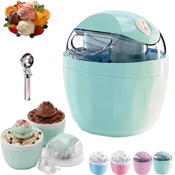 Small Home Mini Ice Cream Maker, Personal Ice Cream Maker for Homemade Frozen Yogurt, Gelato & Sorbet, DIY Personal Ice-Cream Makers Mini with One-Touch Control for Frozen Treats & Sorbet