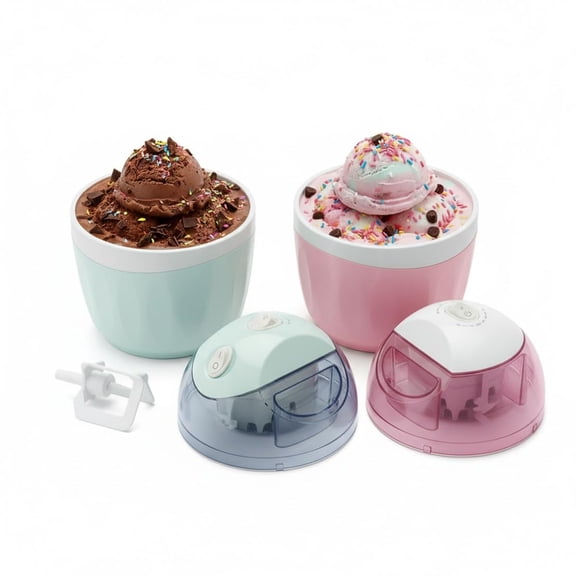Small Home Mini Ice Cream Maker, Personal Ice Cream Maker for Individual Servings & Frozen Yogurt, Just 15 Minutes One-Touch Dessert Maker
