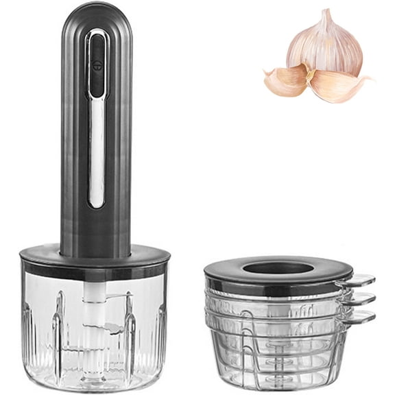 Small Home Use Wireless Electric Meat Grinder, Meat Grinder for Kitchen Mixer, Multi-function kitchen food processor, Garlic mincer (Black)