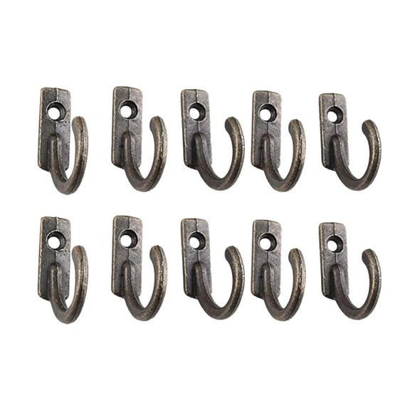 Small Hooks Single Row Hooks Single Hole Hooks Set of 10, Hook 10 Retro Small Wall Coat Pack Single Hooks Hook Towel Single Hooks of Hooks Hook Hole Tools & Home Improvement