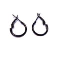 thumbnail image 1 of Small Hoop Earrings Black Hoop Earrings 0.50 inch Hoops Half Inch, 1 of 2