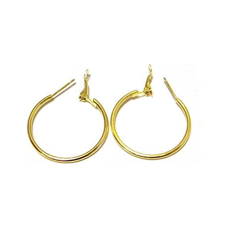 Small Hoop Earrings Gold tone Hoop Earrings 1 inch Hoop Earrings