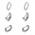 thumbnail image 1 of Small Hoop Earrings Set for Women,Sliver Plated Chunky Hoop Earring Hypoallergenic Stackable Earrings for Woman Multiple Piercing Dainty Jewelry Gift, 1 of 8