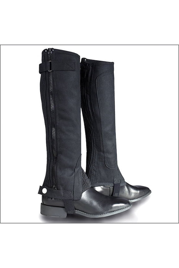 Small Horze Ribbed Amara Half Chaps Horse Riding Synthetic Leather