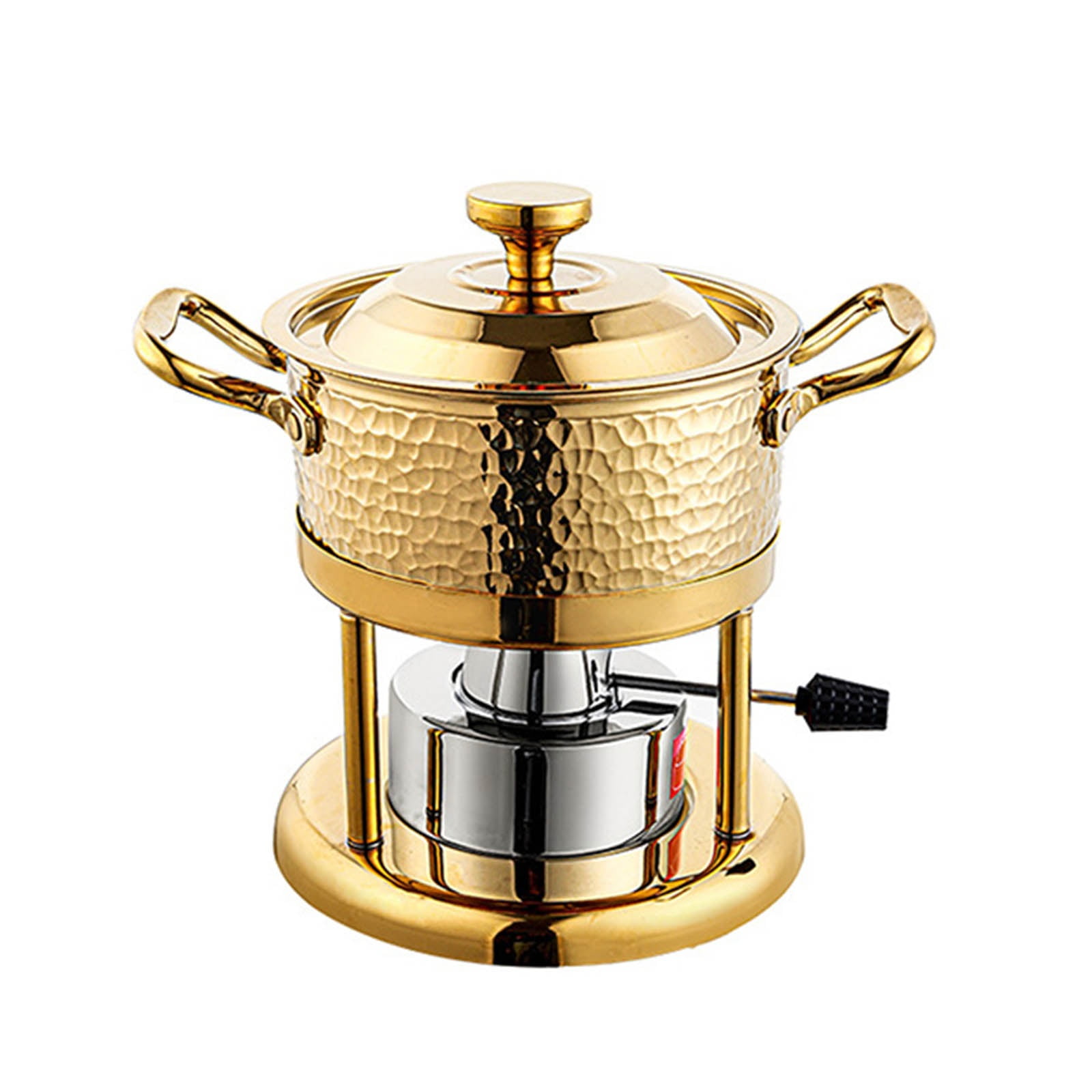Small Hot Pot, Single Small Hot Pot Made of Thickened Stainless Steel, Camping Cookware Set, Portable Camping Gas Stove, Small Hot Pot with Lid, Pots for Picnic and Camping