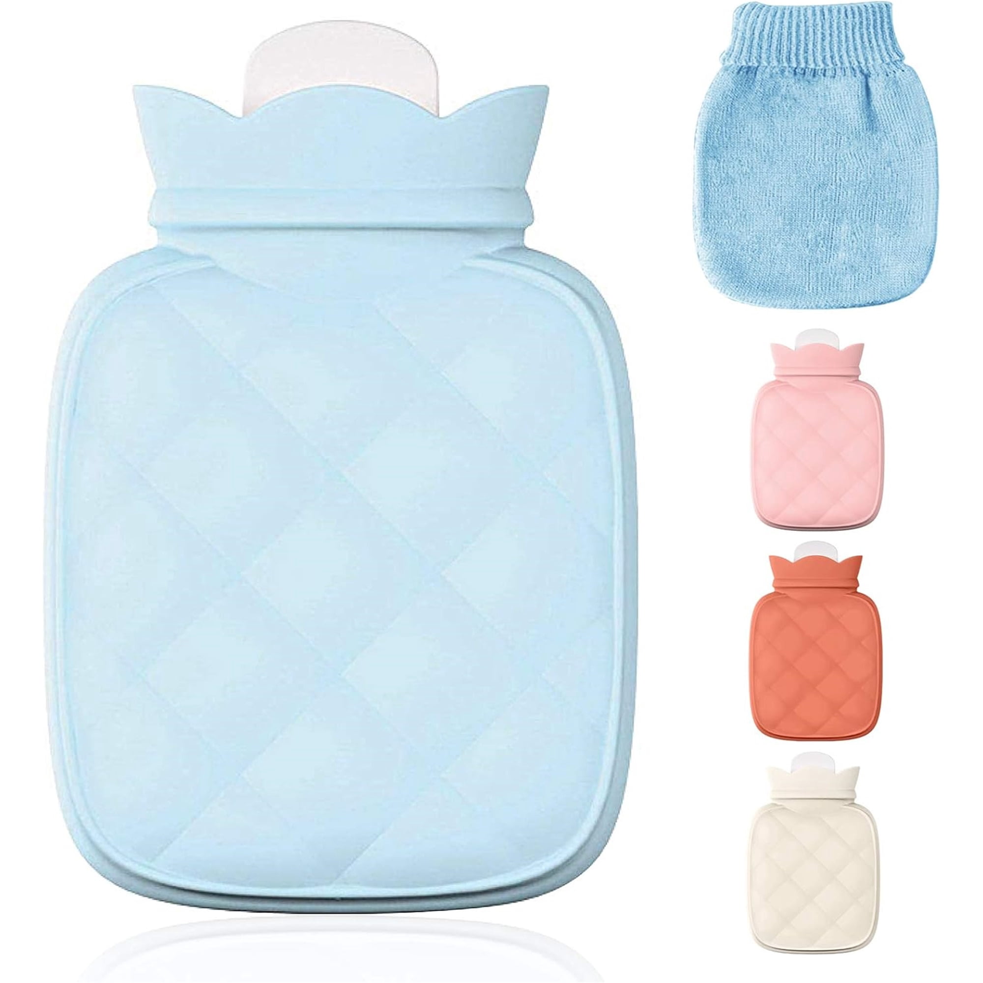 Small Hot Water Bottle Bag for Hot & Cold Compress with Cover,Microwave ...