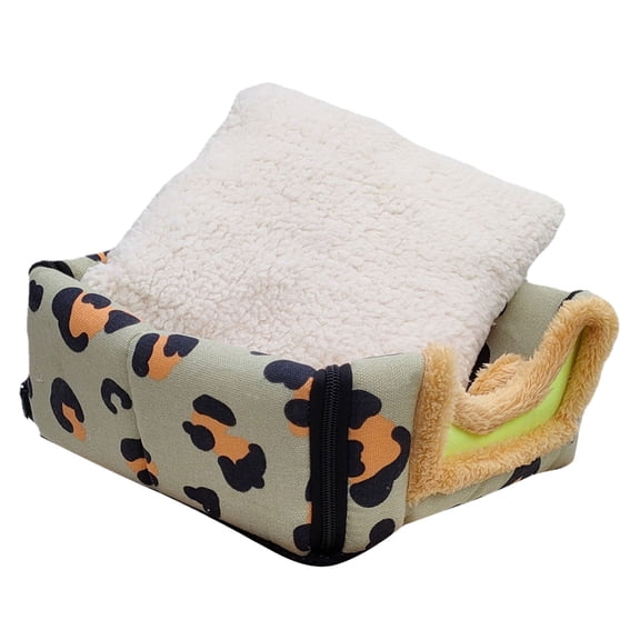 Small House Bed Hamster Plush Bed Winter Habitat Cage Hideaway Play Tent