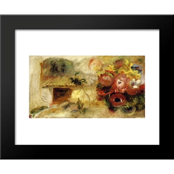 Small House, Buttercups and Diverse Flowers (study) 20x24 Framed Art Print by...