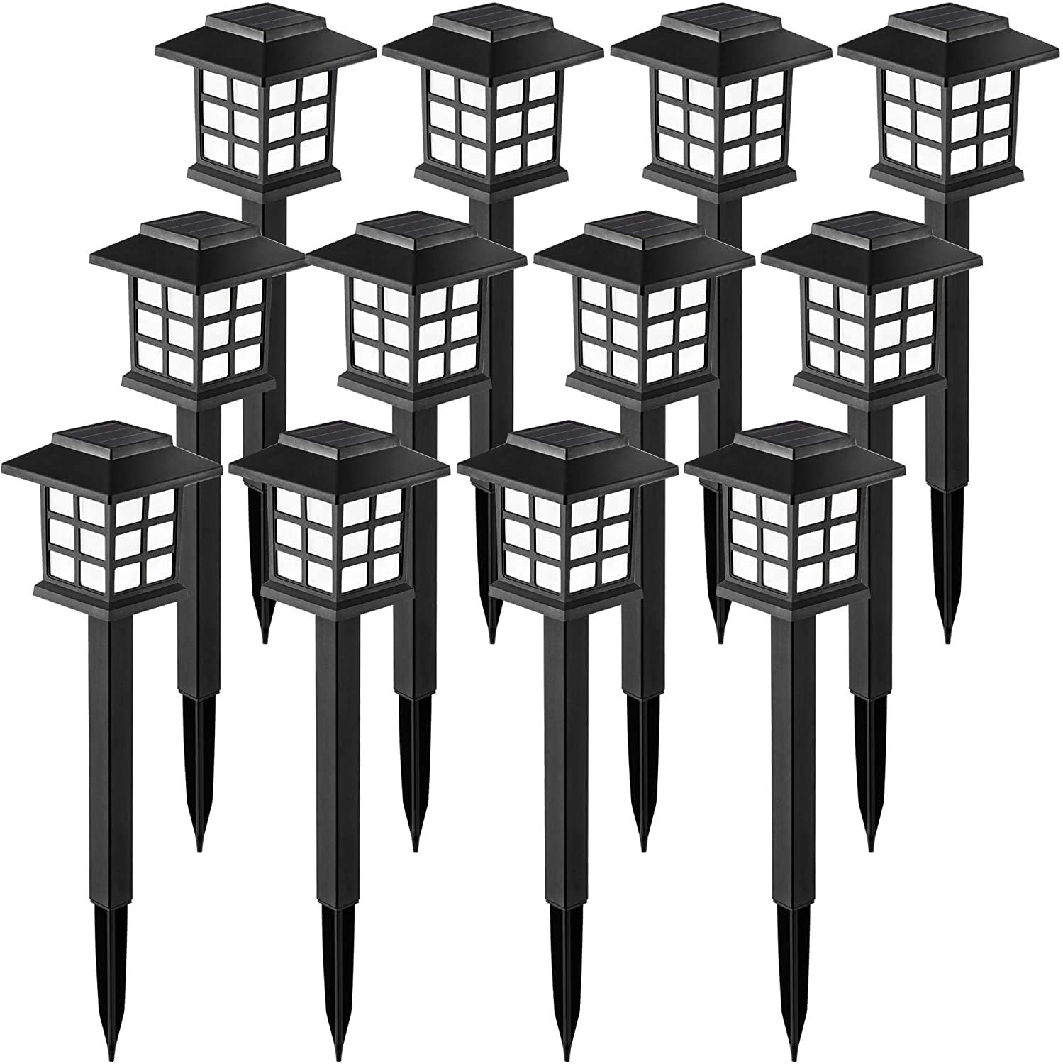 Small House Models Solar Street Lights, Garden Waterproof Outdoor Solar Lights, Warm Light