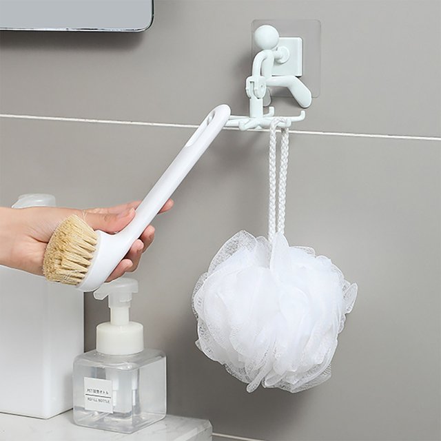 Small Humanoid 360 Rotatable Hook Punch Kitchen Wall Mounted Top