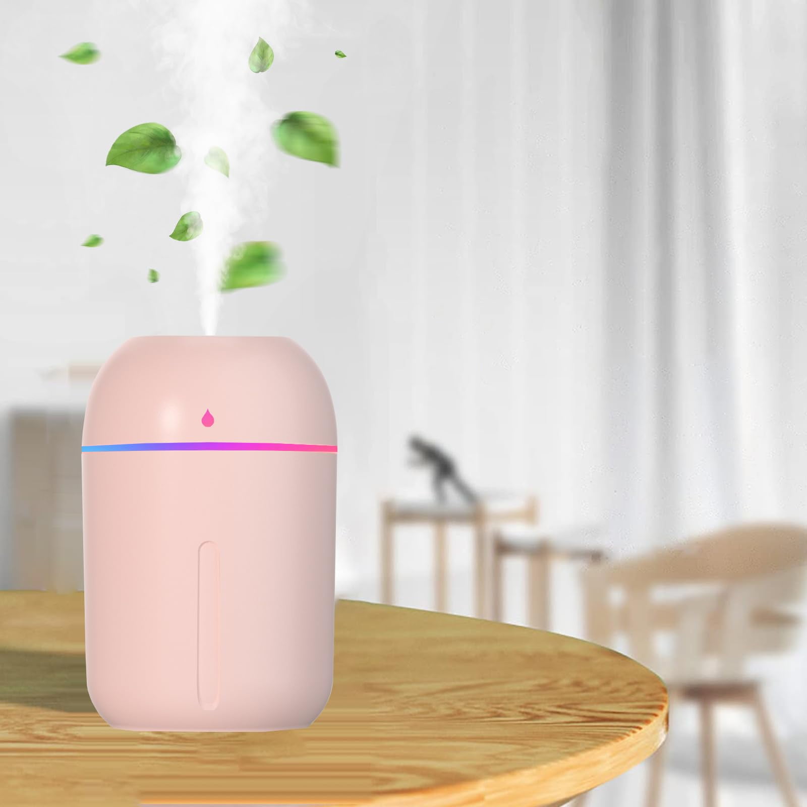 Small Humidifier, Mini Humidifier for Plant, 330ml Cool Mist Humidifiers for Bedroom, Desk ...