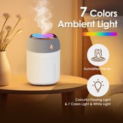 Small Humidifier for Plants, Mini Humidifiers for Bedroom, Portable Humidifiers for Car, Travel Humidifiers for Hotel, Desk Humidifiers for Office, Auto Shut-Off, 330ml