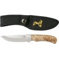 thumbnail image 1 of Elk Ridge - Outdoors Fixed Blade Hunting Knife - 8 in Overall - Mirror Polished Blade with Burl Wood Handle, Nylon Sheath - Full Tang Bowie Knife - ER-107, 1 of 1