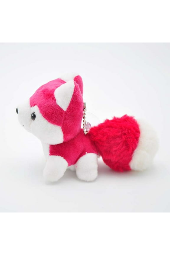Small Husky Dog Plush Doll Toy Keychain Keyring Pendant for Bag Car