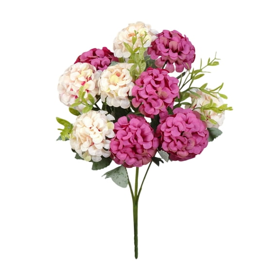 Small Hydrangea Artificial Flowers, Silk Fake Flower Bouquet for Wedding Party Home Decor