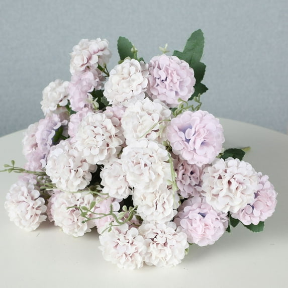 Small Hydrangea Artificial Flowers, Viburnum Hydrangea Artificial Flowers,Snowball Bush Real Touch Flowers, Long Stems Latex Hydrangea for Bouquet,Silk Flower Bouquet for Wedding Party Home Decor