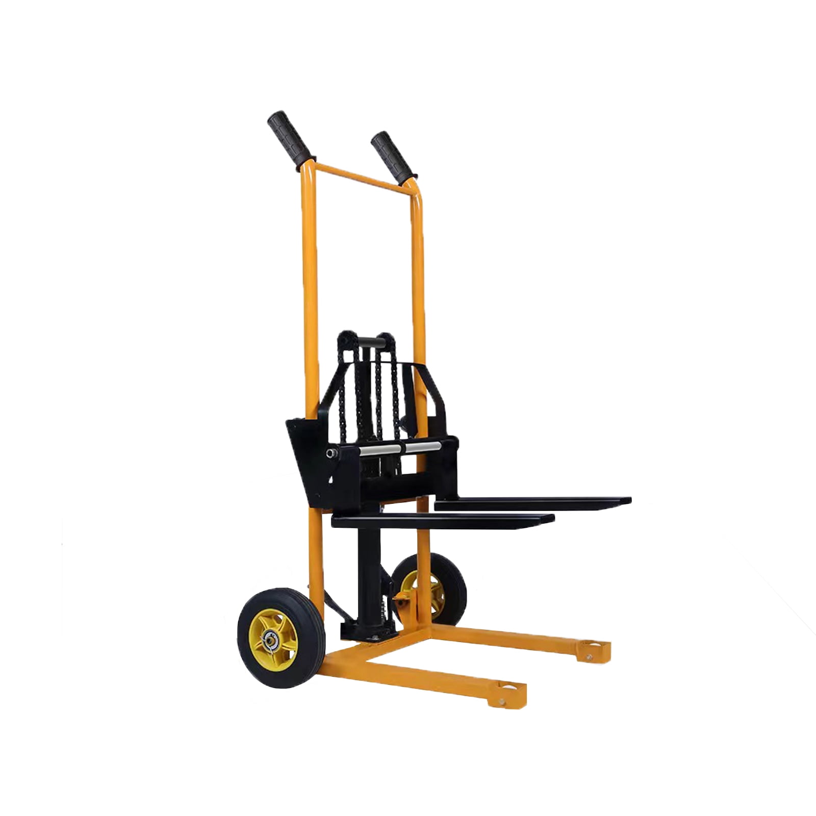Small Hydraulic Lifting Winch, Portable Manual Stacker with Adjustable