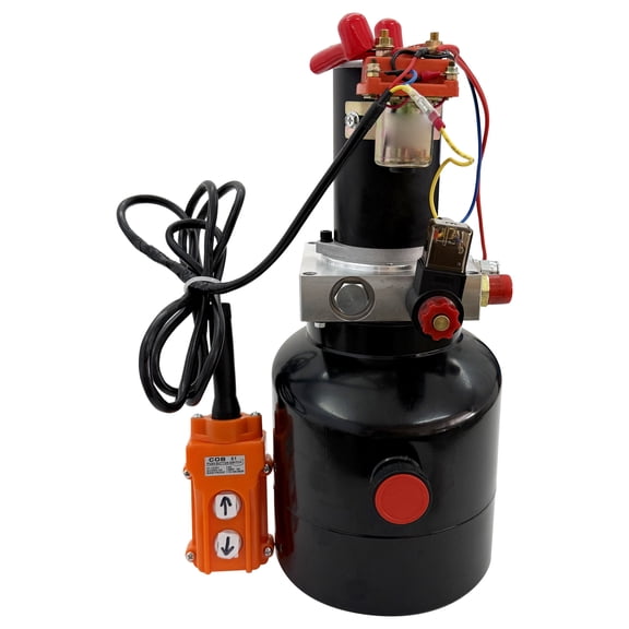 Small Hydraulic Power Unit Hydraulic Pump Station 12V 6.3qt Tank Capacity for Automotive Repair Logistics Farm Machinery