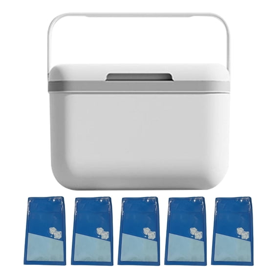 Small Ice Cooler, 5L Portable Hard Cooler Box, Dual Hot Cold Insulated Ice Chest, Power-Free Mini Lunch Cooler For Picnic Beach Camping Travel Car