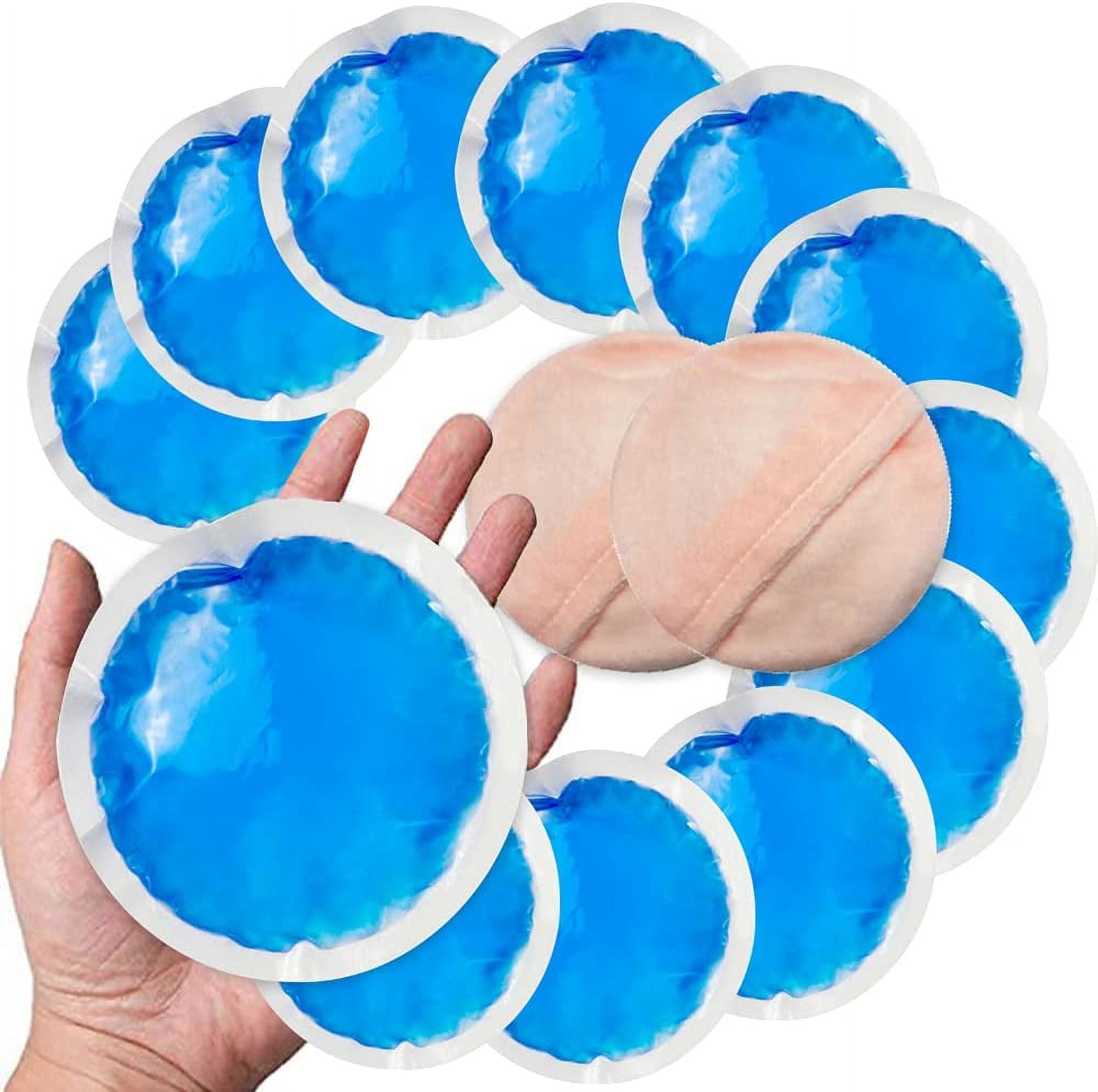 Small Ice Packs 12 Round Reusable Hot Cold Gel Packs for Injuries, Mini