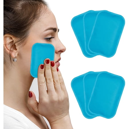 Small Ice Packs (6 Packs), Reusable Mini Gel Cold Packs for Injuries, Cold Compress for Kid's Boo Boos, Headaches, Tired Eyes, Wisdom Teeth, Breastfeeding, Pain Relief, First Aid 3" X 4.5" Small Ice Packs - 6 Pack 6.