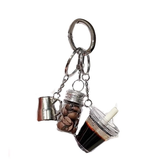 Small Iced Americano Coffee Keychain Materials Multipurpose Bag Charm for Coffee Lovers Gifts