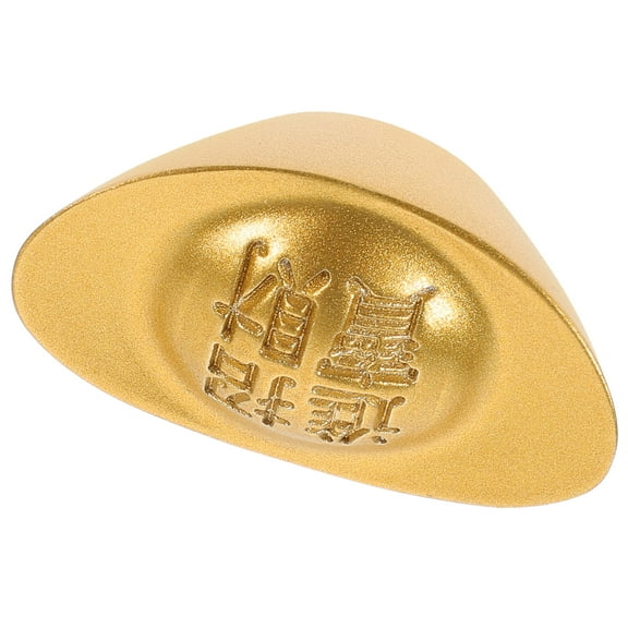 Raindrops Vintage Brass Statue Ingot Shape Home Ornaments 1Pack 1.6x0.9x0.6in