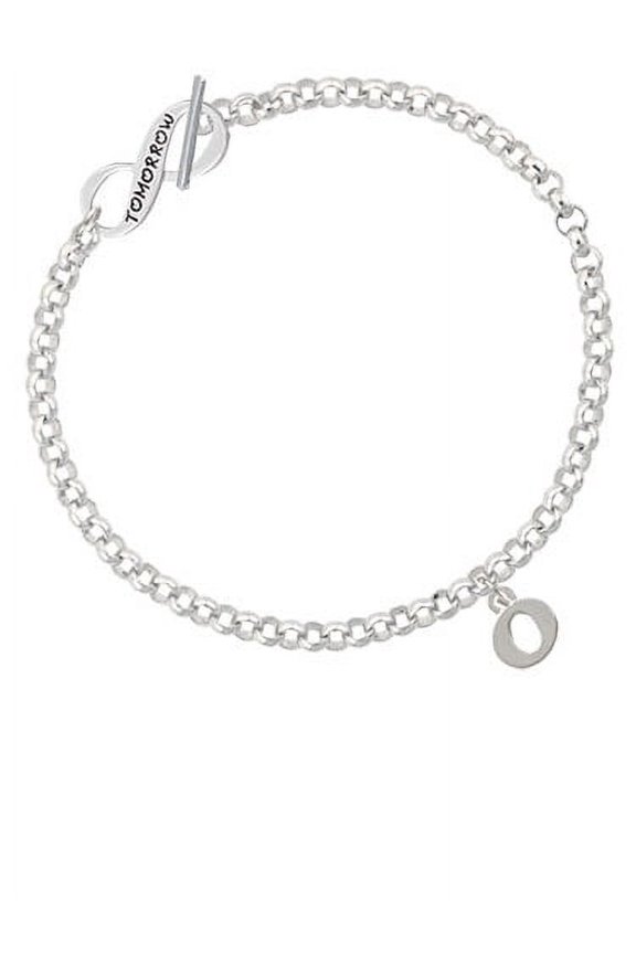 Small Initial - O - Today Tomorrow Infinity Toggle Chain Bracelet