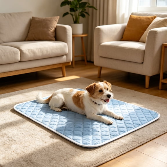 Small Instant Pet Cooling Mat 27.5 x 19.7 Inches, Cooling Pad for Small Dogs and Cats, Pressure-Activated Heat Relief, Perfect for Carriers and Crates