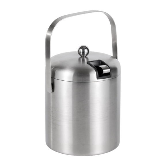Small Insulated Ice Bucket with Lid and Tongs Convenient Ice Container with Removable Lid for Parties