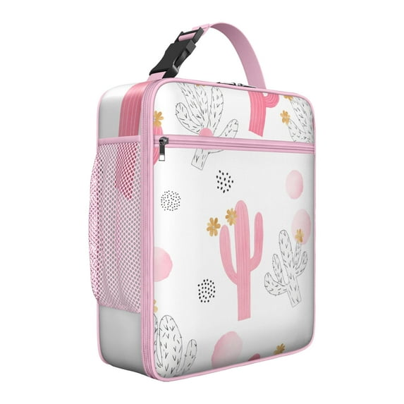Small Insulated Lunch Bag with Handle, Meal Bag for Health Conscious Individuals Leakproof Waterproof Lunch Tote for Business Trips Beach Outings Cactus