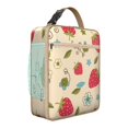 thumbnail image 1 of Small Insulated Lunch Bag with Handle, Lunch Box Tote for Women Men Leakproof Waterproof Lunch Tote for Work Picnic Camping Strawberry Cute, 1 of 6