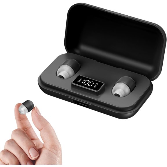 Small Invisible Tiny Earbuds Wireless Bluetooth Earphones for Small Ears ENC Noise Cancelling Soft in Ear Headphones TWS Sleep Mini Discreet Comfortable Ear Buds for iPhone Android Side Sleeping Work