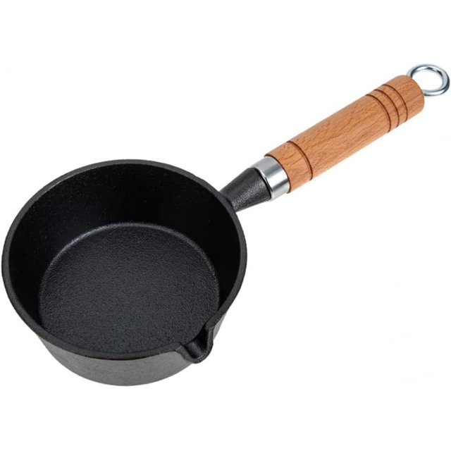 Small Iron Pot Frying Pot Gravy Warmer Butter Melting Pot Cast Iron