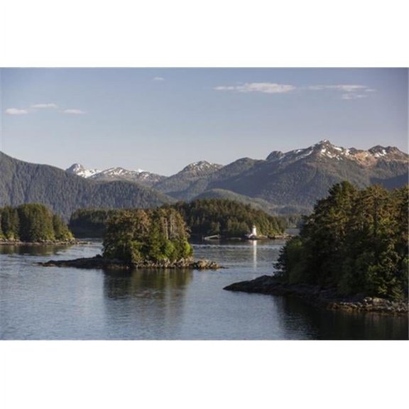 Small Islands Populated by Sitka Spruce Trees A Lighthouse in The Background Poster Print by Kevin Smith - 19 x 12