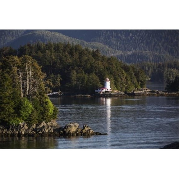 Small Islands Populated by Sitka Spruce Trees A Lighthouse in The Background Poster Print by Kevin Smith - 19 x 12