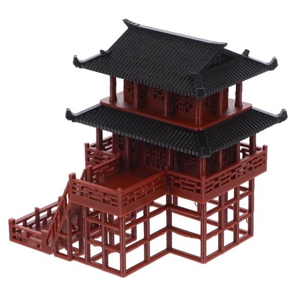 Small Japanese Pavilion Figurine Multi Color for Fish Tank and Micro Landscape Decor