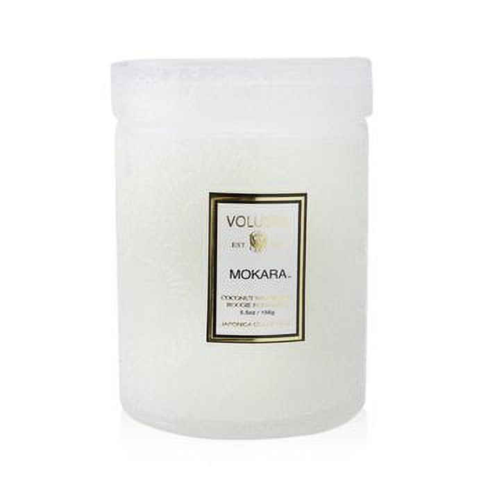 White Glass Mokara Scented Jar Candle 5.5oz