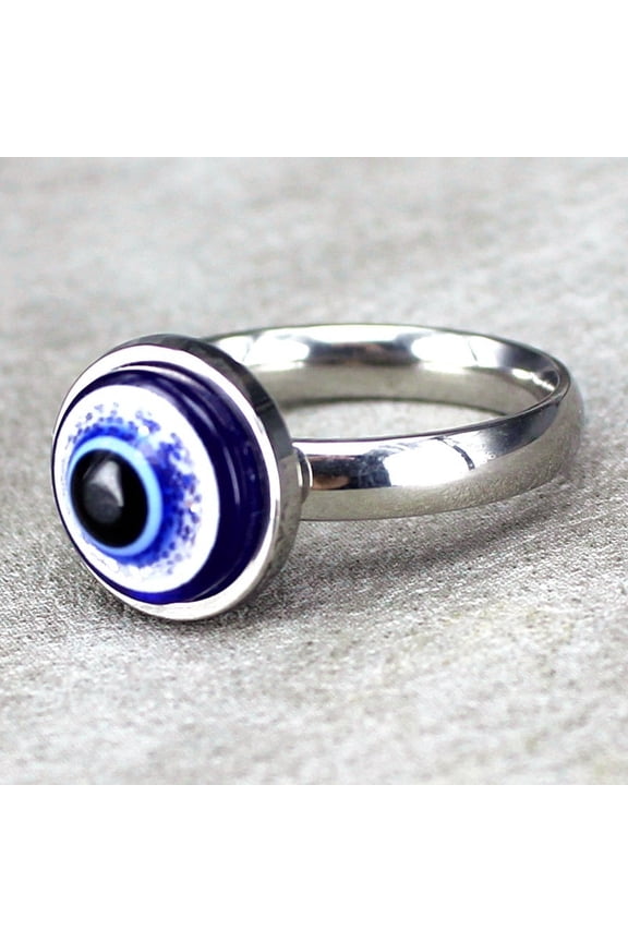 Small Jewelry Manufacturers Supply Devil Eye Titanium Steel Ring Angel Eye Index Finger Ring