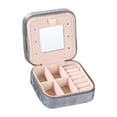 thumbnail image 1 of Segolike Small Jewelry Storage Box, Lightweight Portable Display Holder Organizer jewelry Case for Earring Necklace Bracelet Pendant Gray, 1 of 8