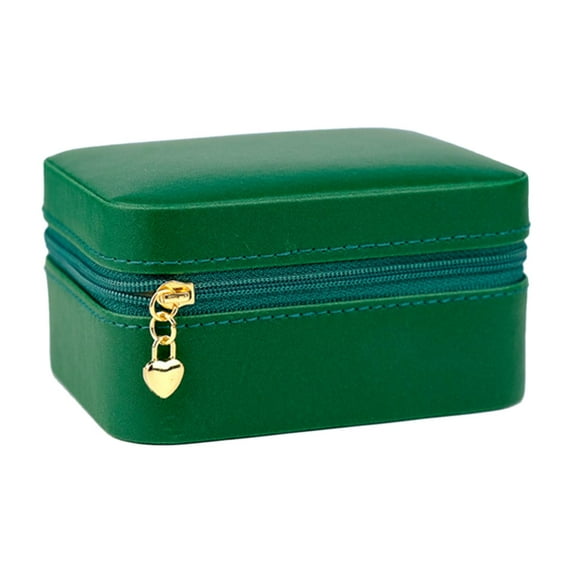 Small Jewelry Storage Box Organizer for Bracelets Ears Green