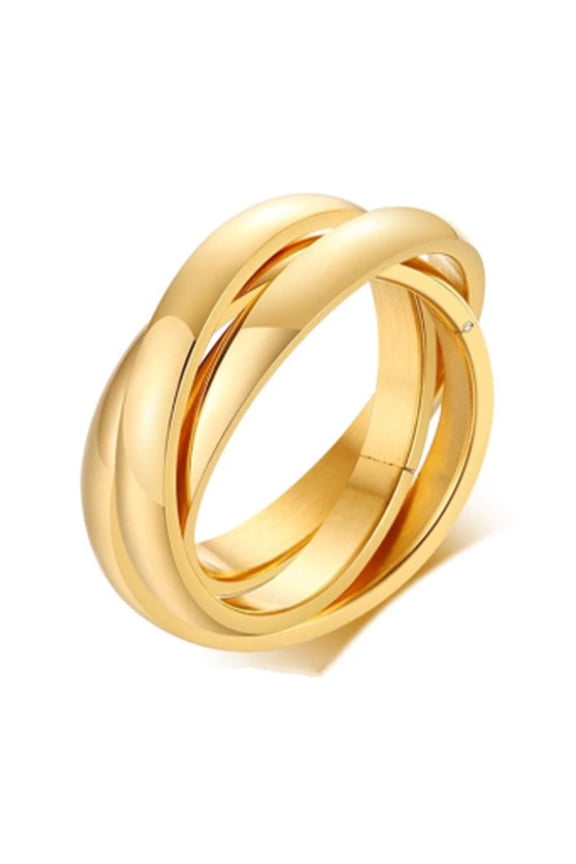 Small Joints Ladies Stacking Ring Set Stainless Steel Four Ring Jewelry Natural U Shape Elegant Everyday Style