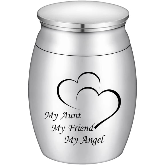 Small Keepsake Urns for Human Ashes Mini Cremation Urns for Ashes Stainless Steel Memorial Ashes Holder For Dad/Daddy/Mom/Grandparents/Family-1.57*1.18IN
