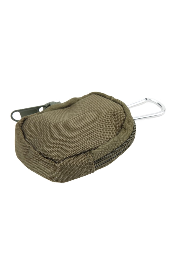 Small Key Pouch, 1000D Nylon Zipper Design Multifunction Key Bag Case Compact For Outdoor Activities Green